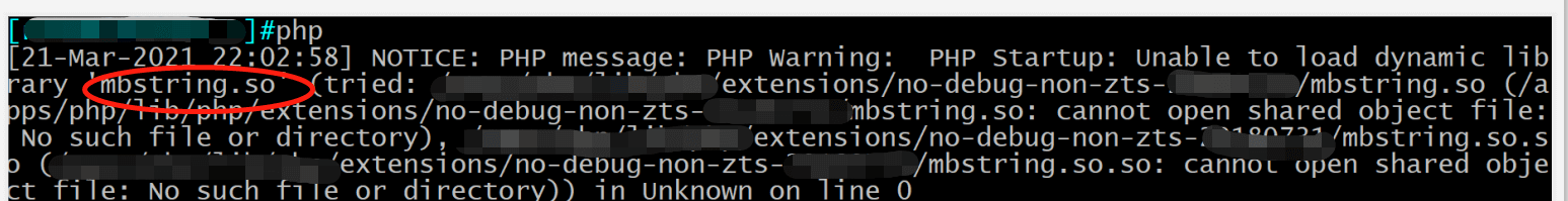 phpMyAdmin启动报错mbstring.so